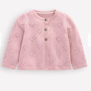 Boden Pretty Pointelle Cardigan Vintage Pink 3 - 6 Months